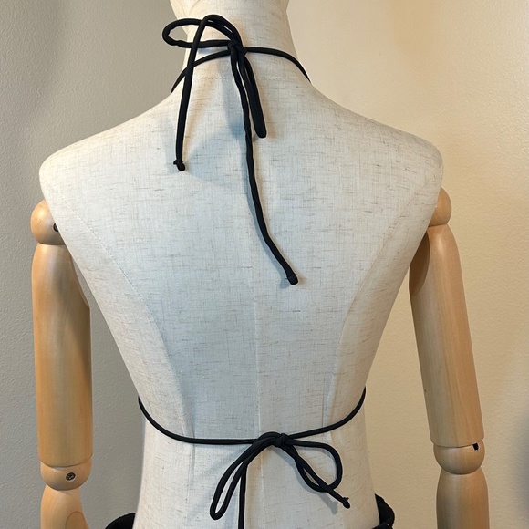 Halter triangle Bikini Top tricolor       Pre Owned - Picture 2 of 2